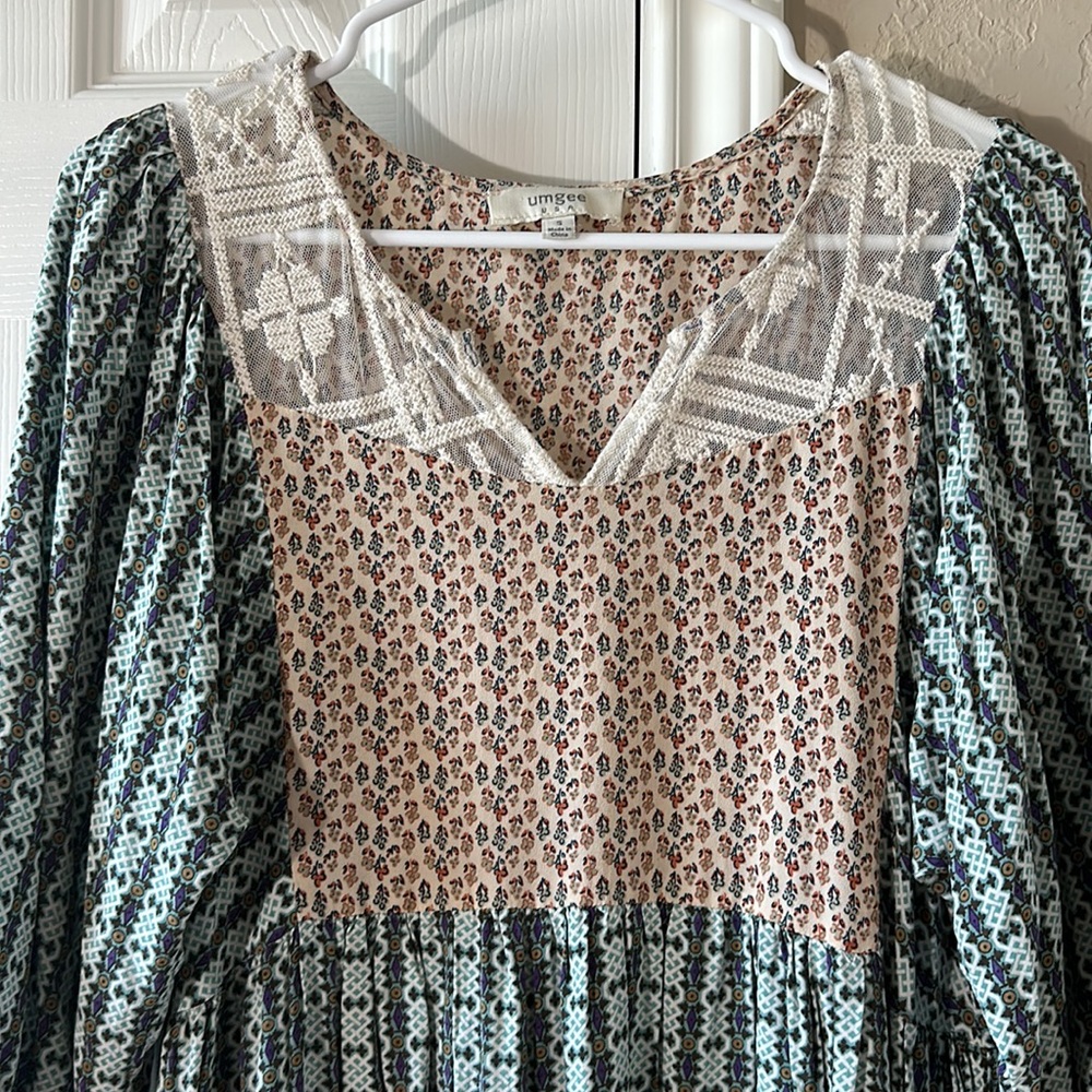 Umgee Boho 3/4 Sleeve Dress - Picture 2 of 5
